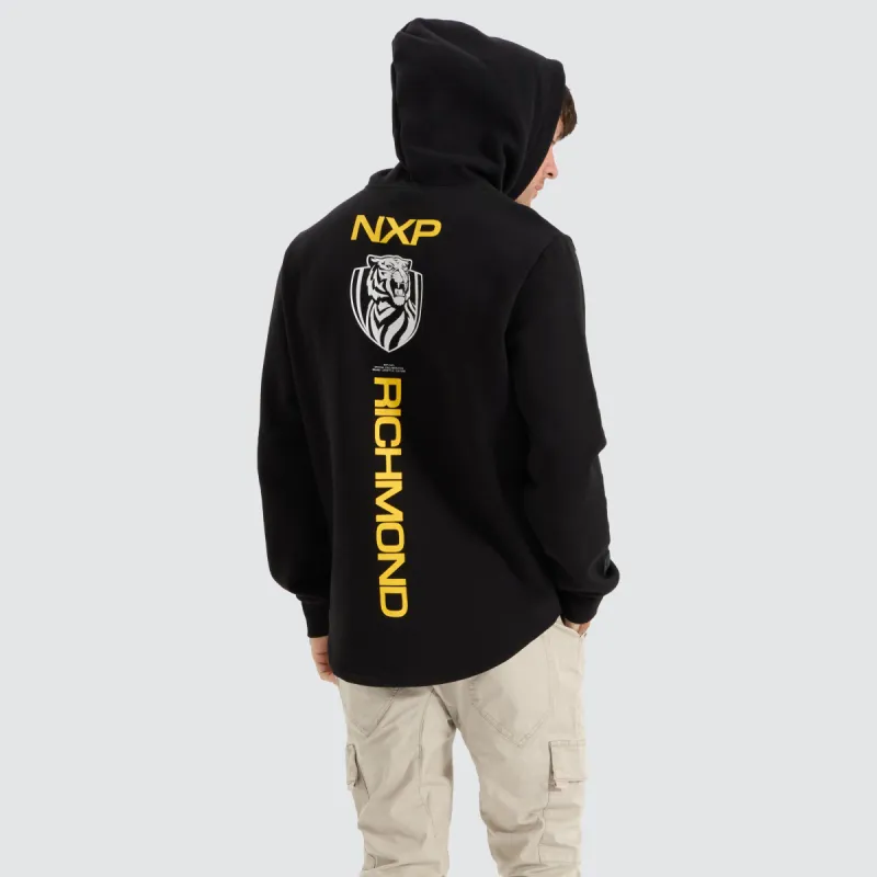 Richmond Tigers AFL Dual Curved Hoodie Jet Black sold by Neverland