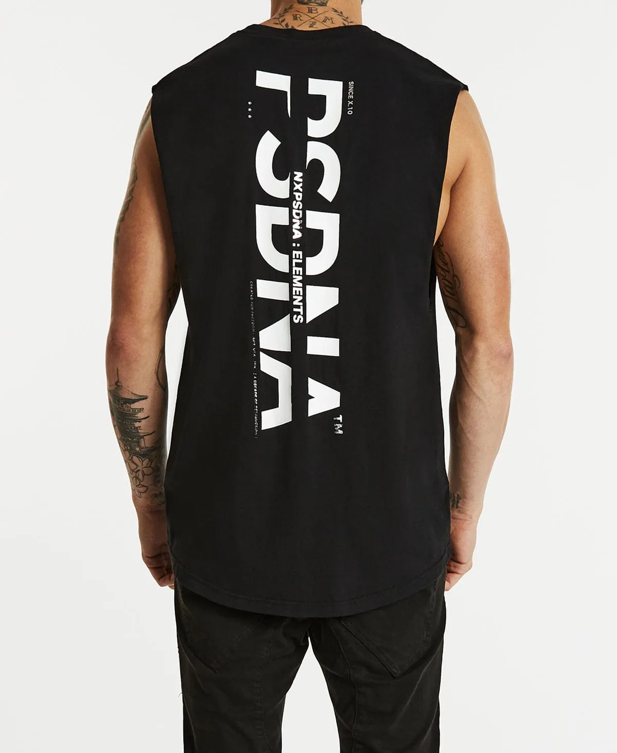 Autograph Scoop Back Muscle Tee Jet Black sold by Neverland product image thumbnail 3
