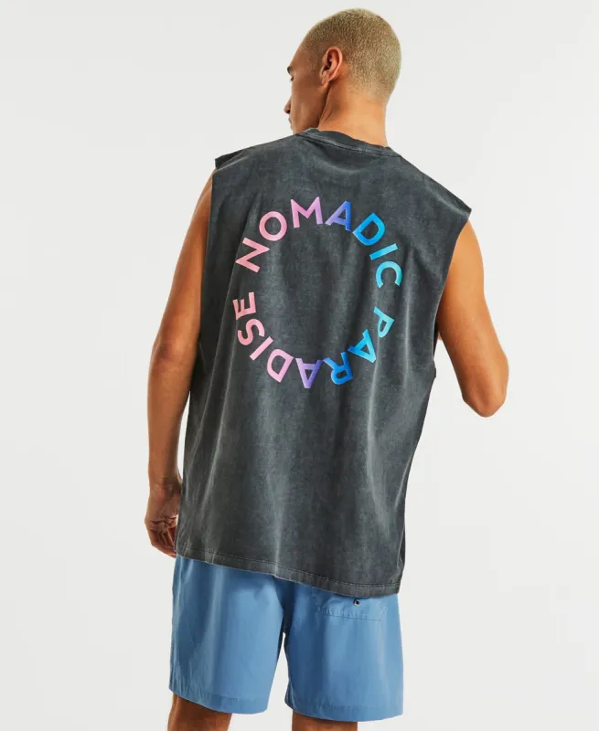 Cotton Candy Relaxed Muscle Tee Pigment Asphalt sold by Neverland