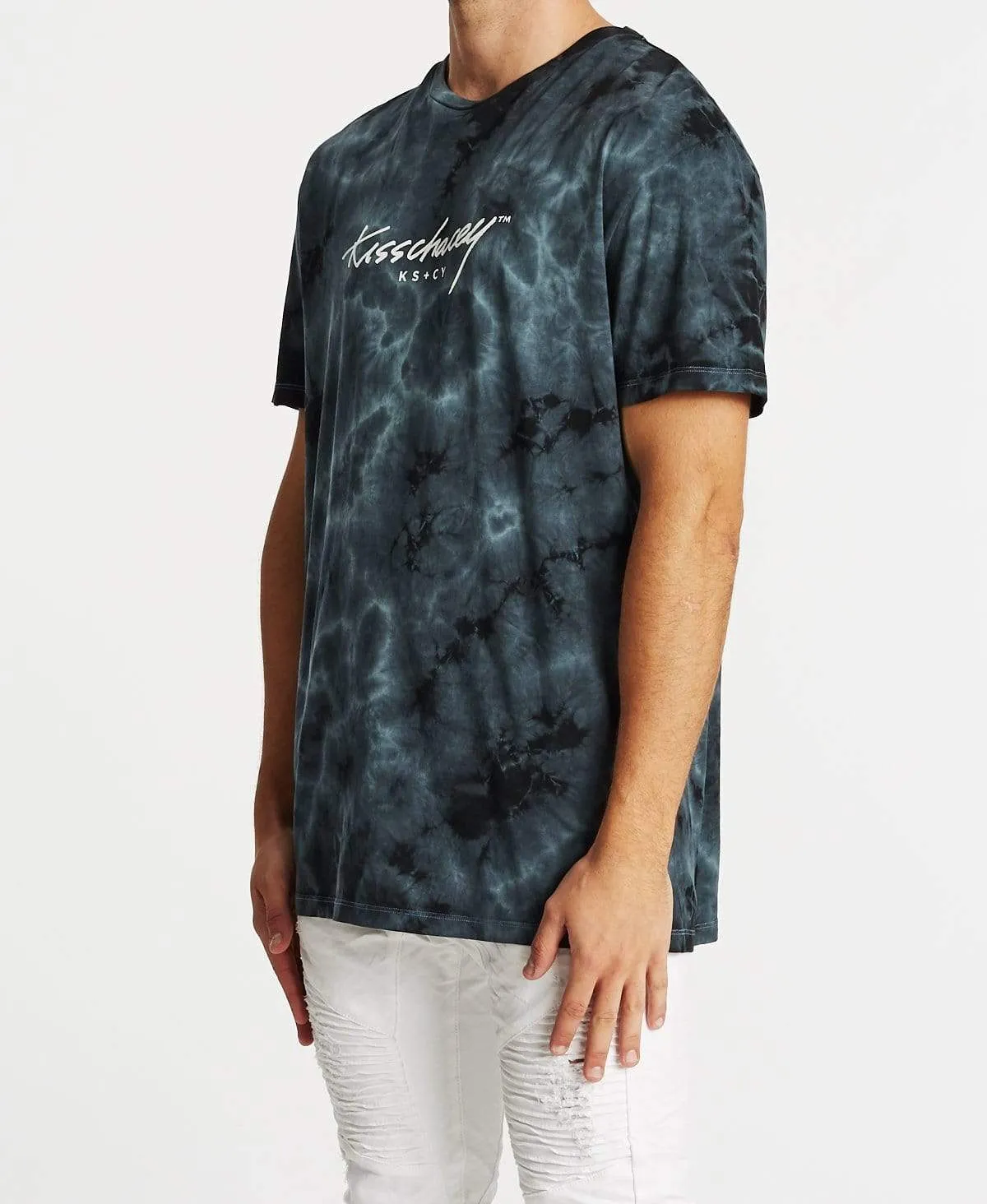 Silver Surfer Relaxed T-Shirt Tie Dye Blue/Black sold by Neverland product image thumbnail 2