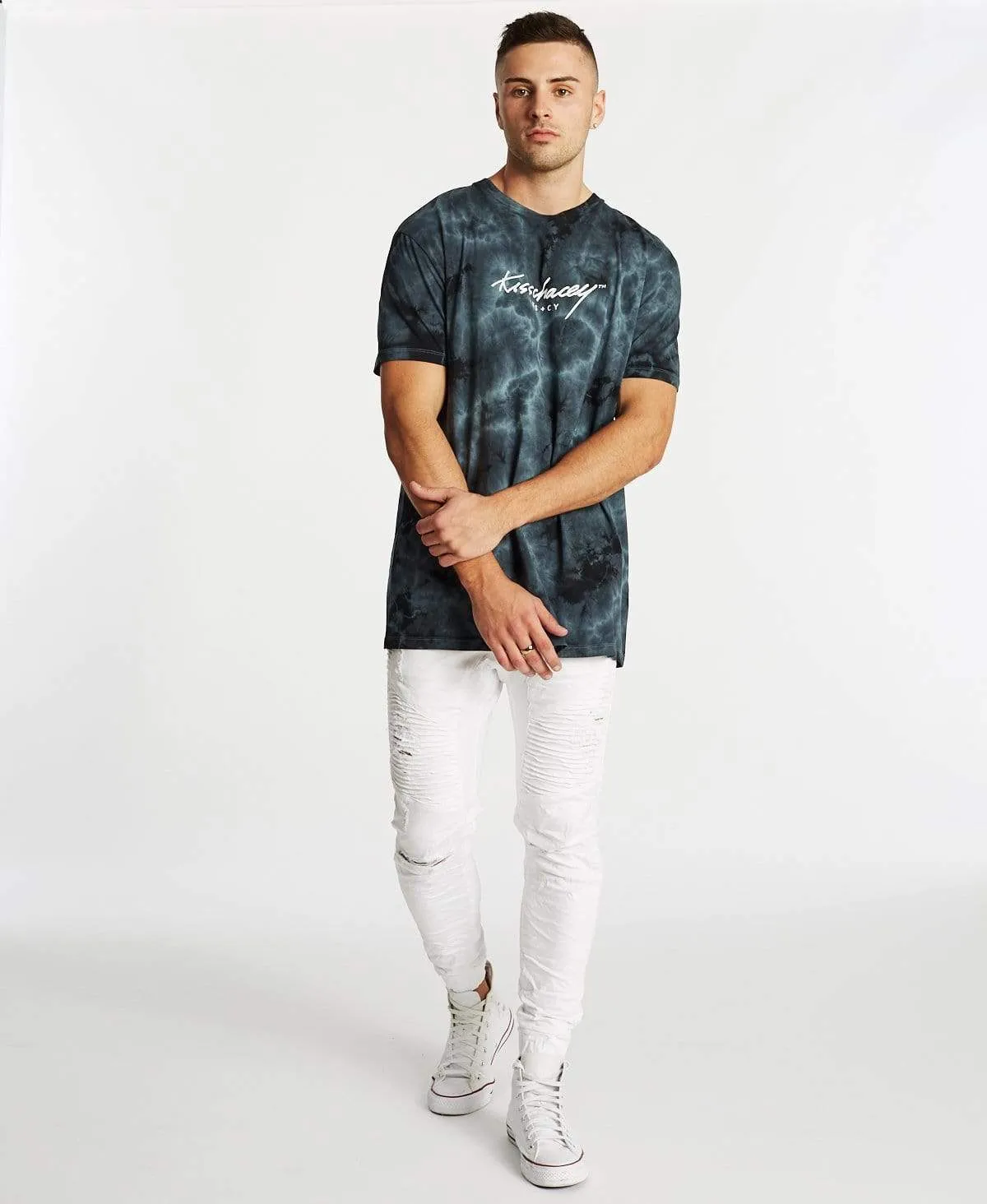 Silver Surfer Relaxed T-Shirt Tie Dye Blue/Black sold by Neverland product image thumbnail 4