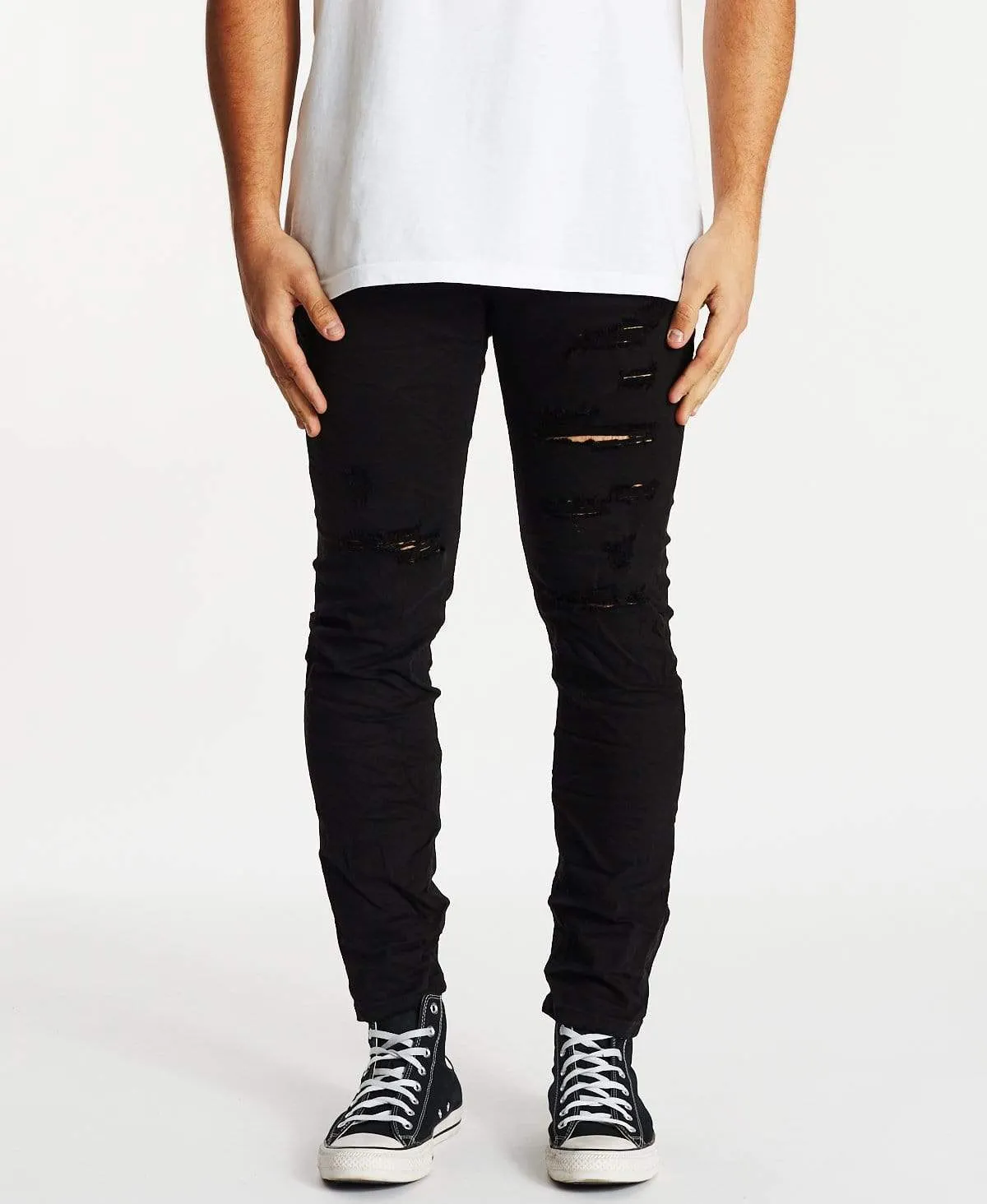 K2 Skinny Jean Destroyed Black sold by Neverland