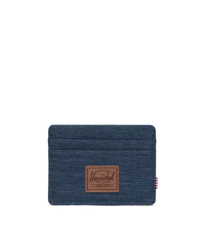 Charlie RFID Indigo Denim Crosshatch/Saddle made by Neverland
