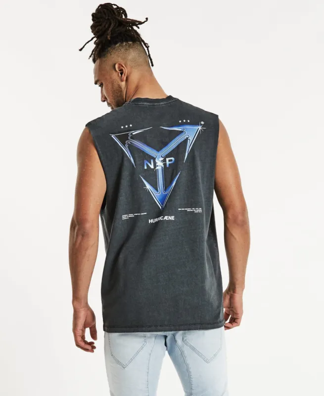 Motor Relaxed Muscle Tee Pigment Anthracite Black sold by Neverland