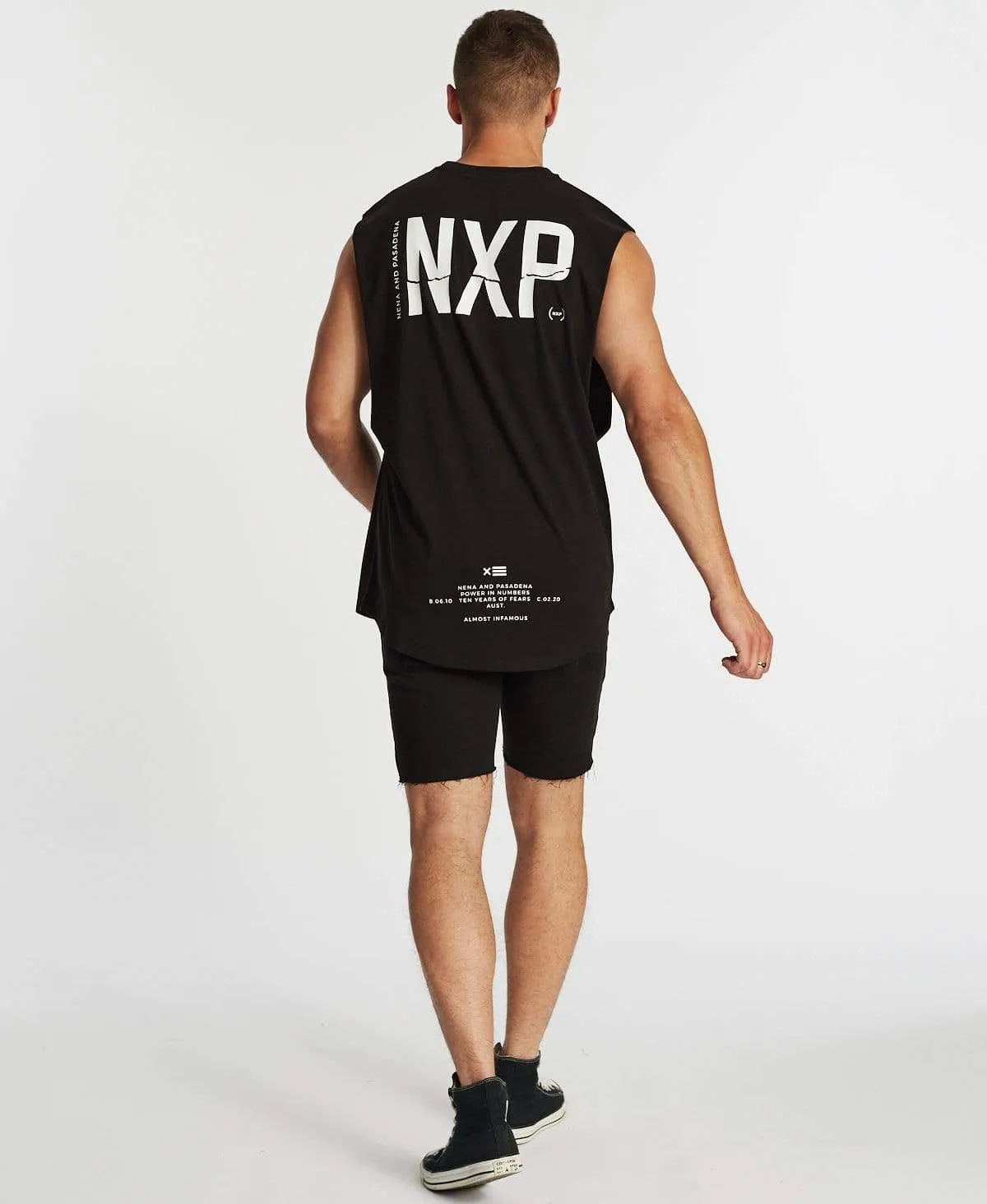 Decade Scoop Back Muscle Tee Jet Black sold by Neverland product image thumbnail 5