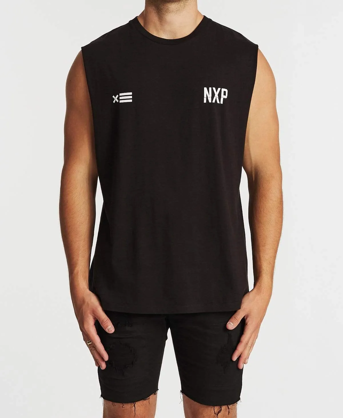 Decade Scoop Back Muscle Tee Jet Black sold by Neverland product image thumbnail 2