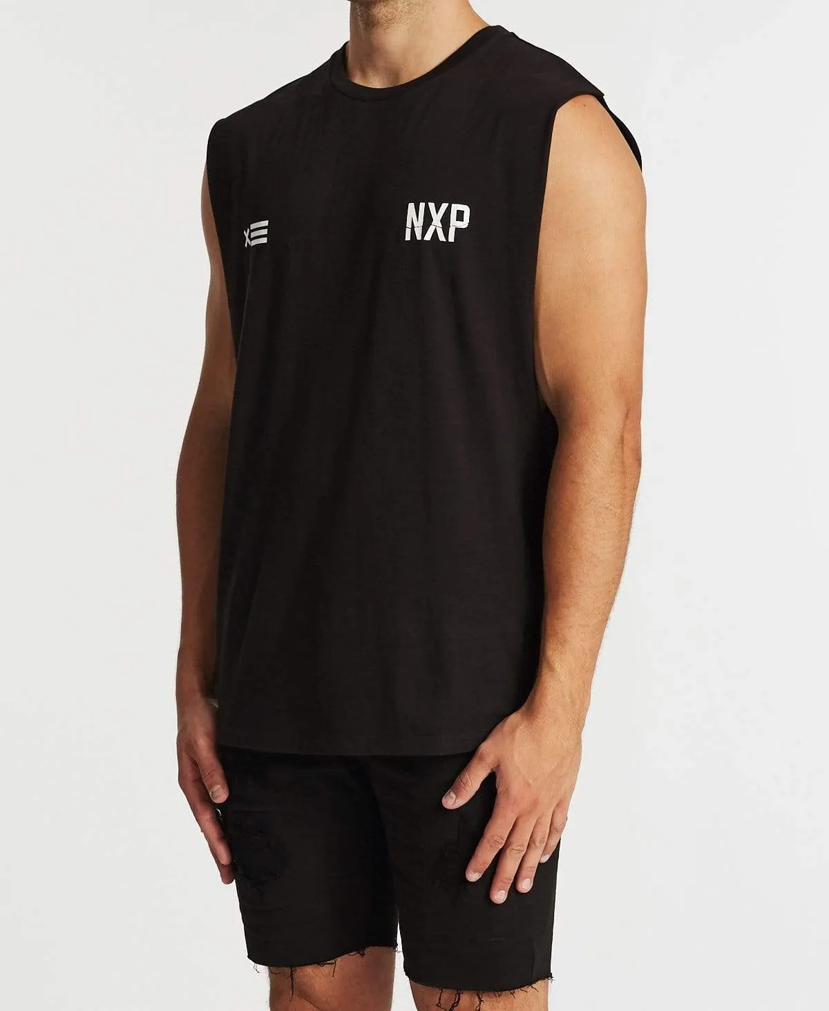 Decade Scoop Back Muscle Tee Jet Black sold by Neverland product image thumbnail 3