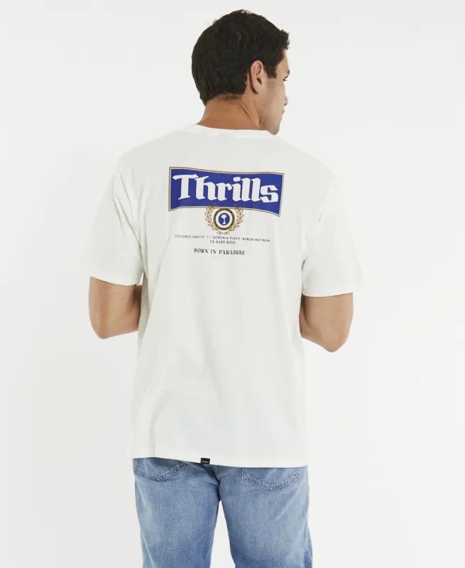 King of Thrills Merch Fit Pocket T-Shirt Dirty White sold by Neverland