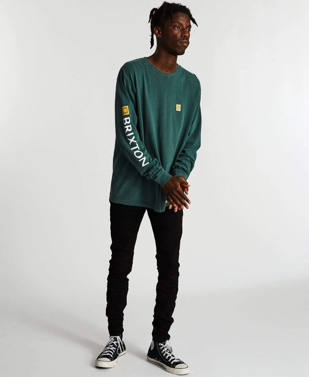 Beta II Long Sleeve Standard T-Shirt Silver Pine Garment Dye sold by Neverland product image thumbnail 5