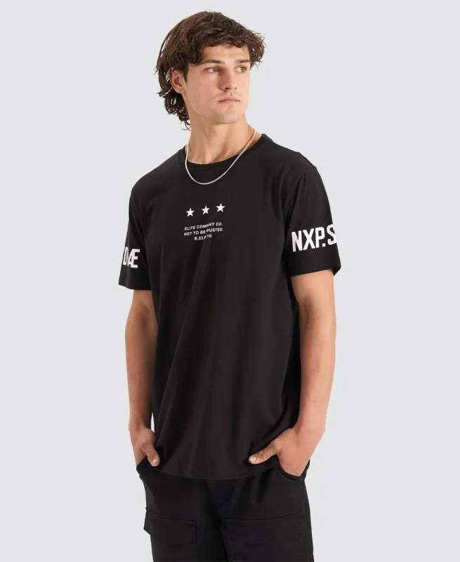 Equaliser Cape Back T-Shirt Black sold by Neverland