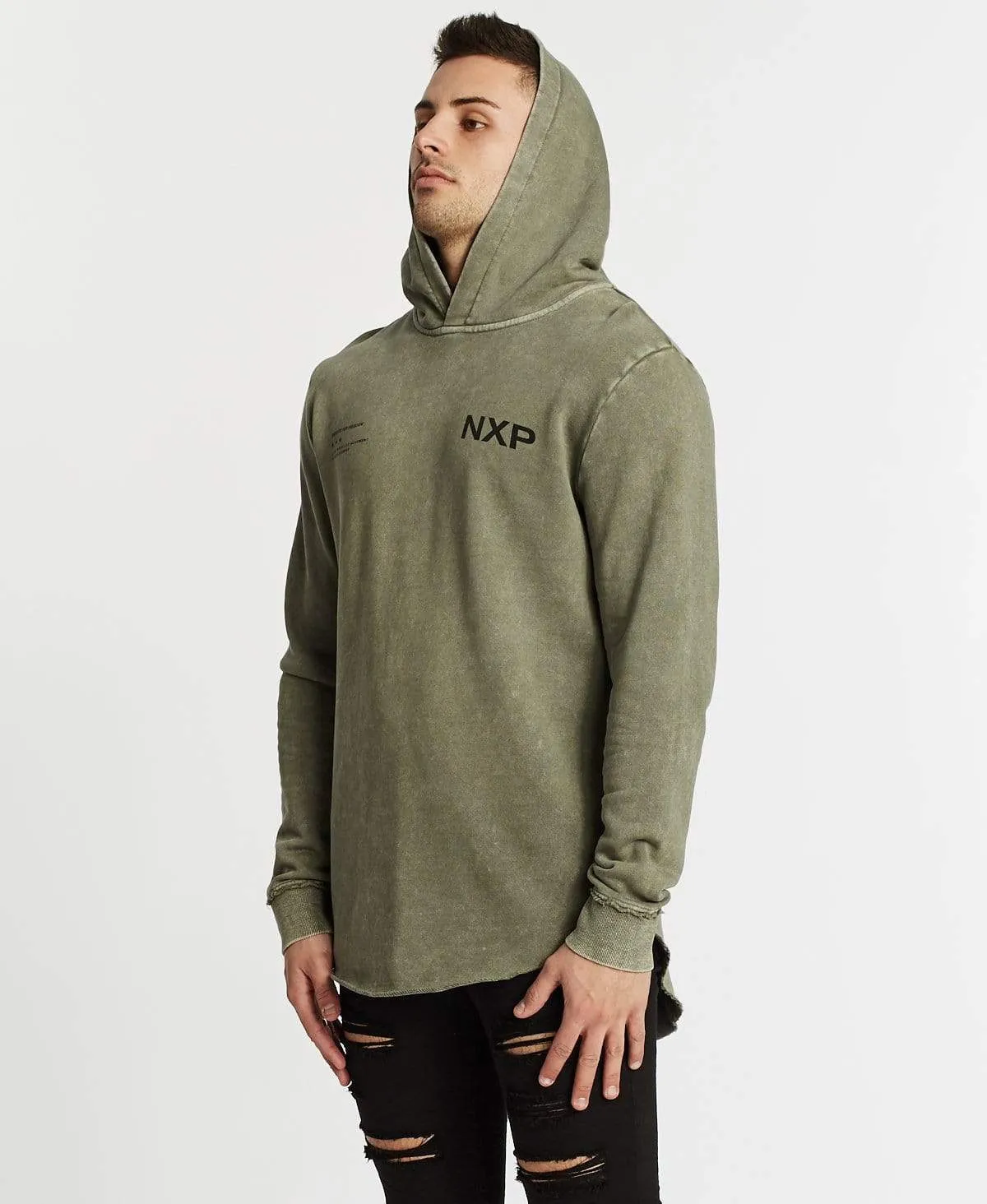 After The Storm Dual Curved Hoodie Acid Khaki sold by Neverland product image thumbnail 5