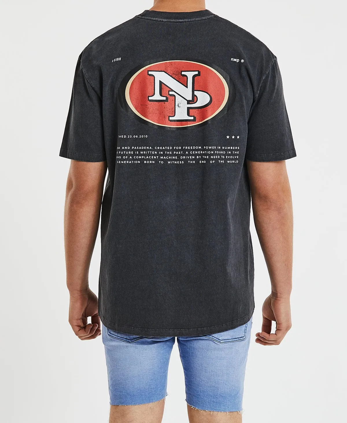 Niners Box Fit Scoop T-Shirt Pigment Asphalt Grey sold by Neverland product image thumbnail 5