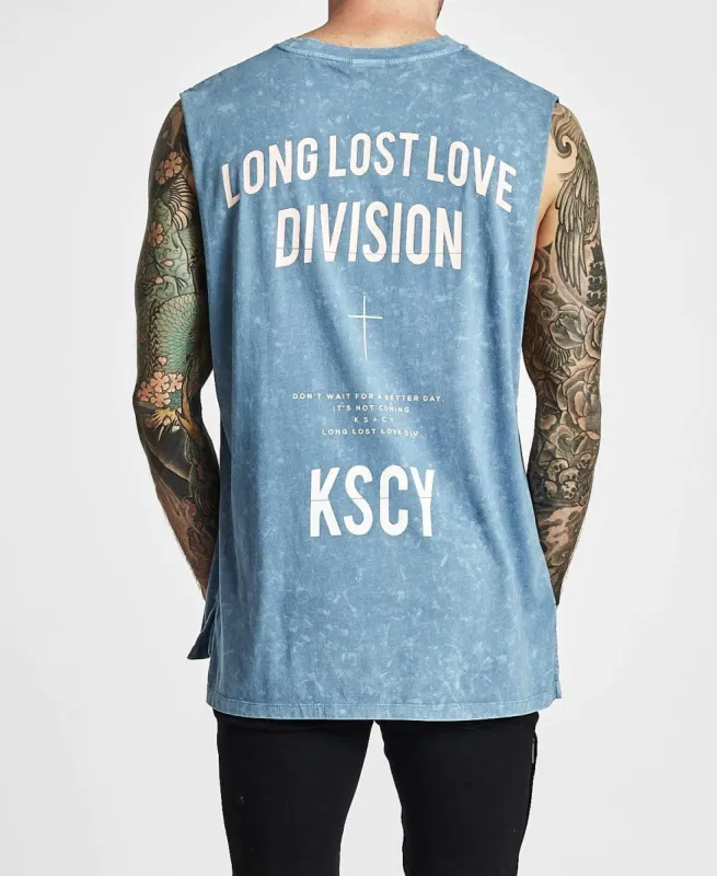 Lost Love Step Hem Muscle Tee Acid Black sold by Neverland