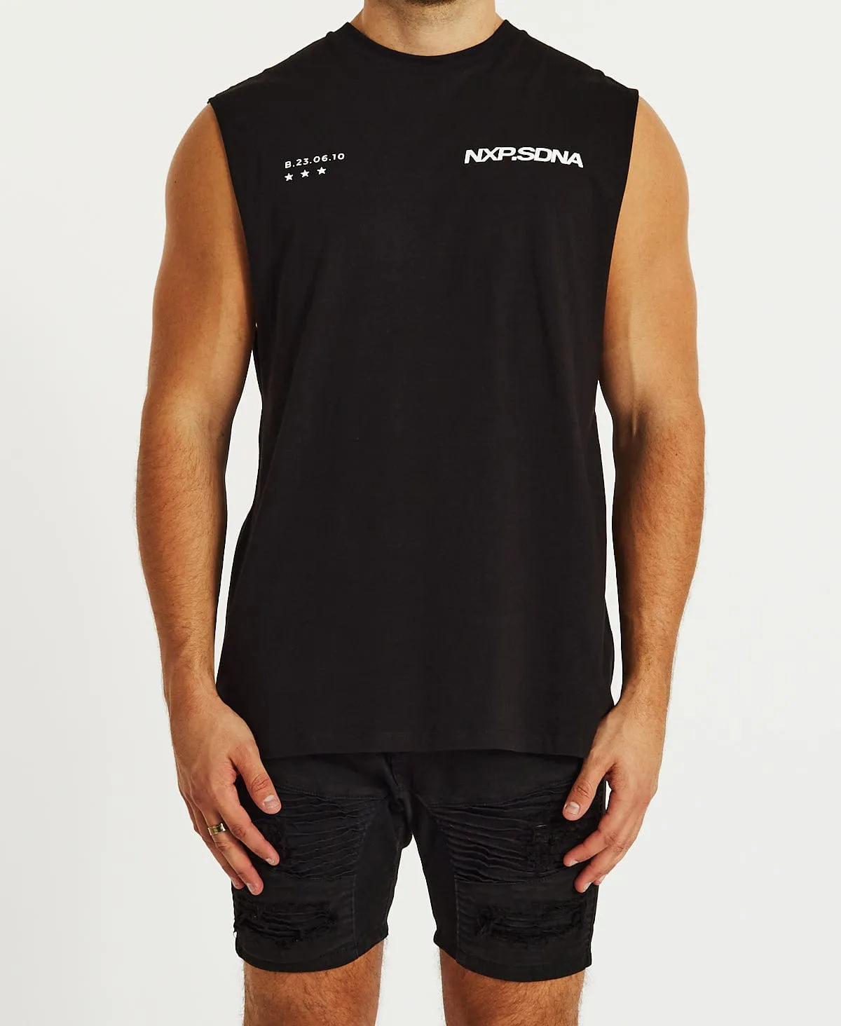 Speed Scoop Back Muscle Tee Jet Black sold by Neverland product image thumbnail 2