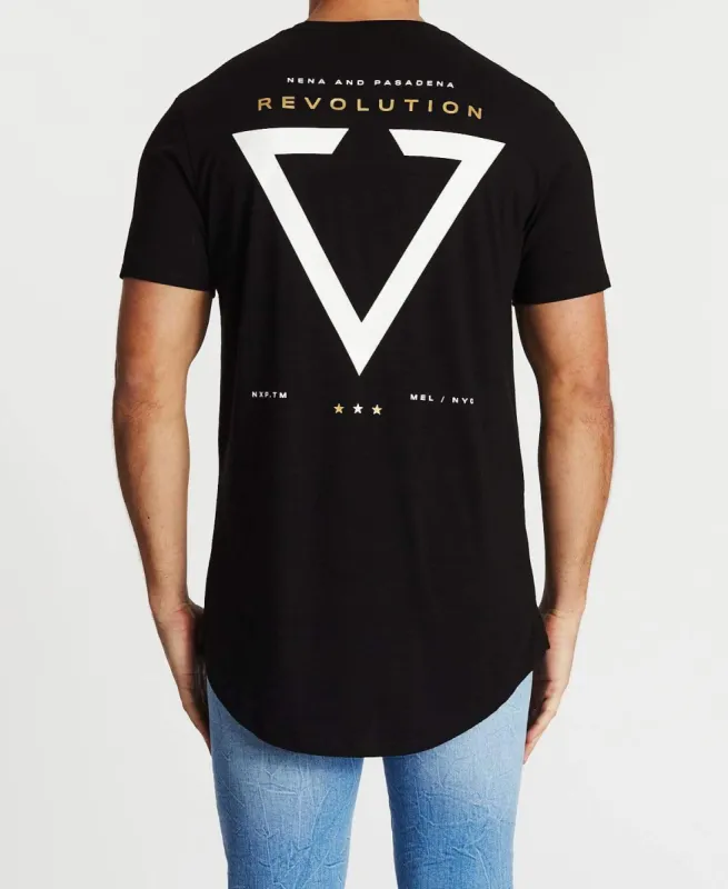 Revolt Cape Back T-Shirt Jet Black sold by Neverland