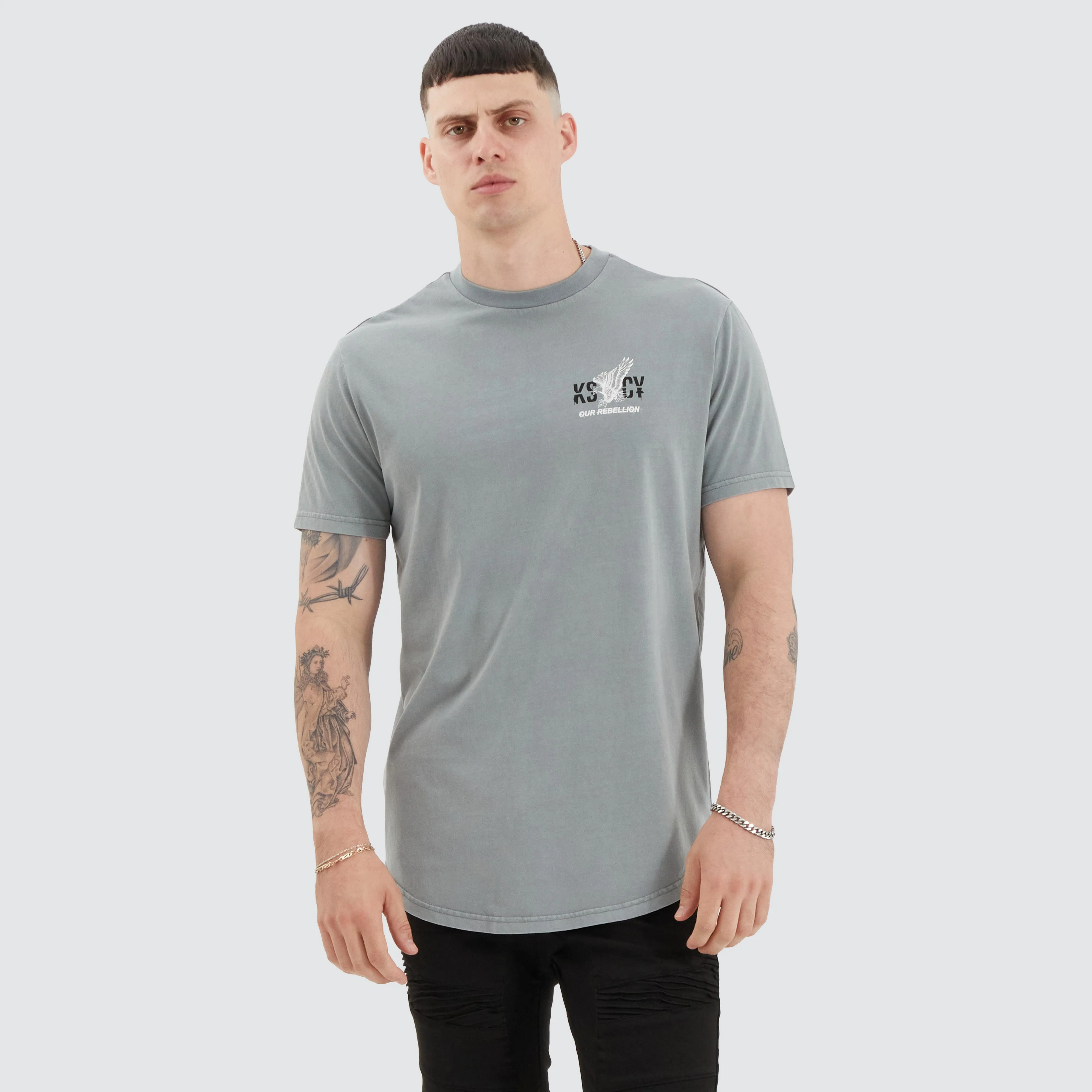 Brook Dual Curved Tee Pigment Neutral Grey sold by Neverland product image thumbnail 2