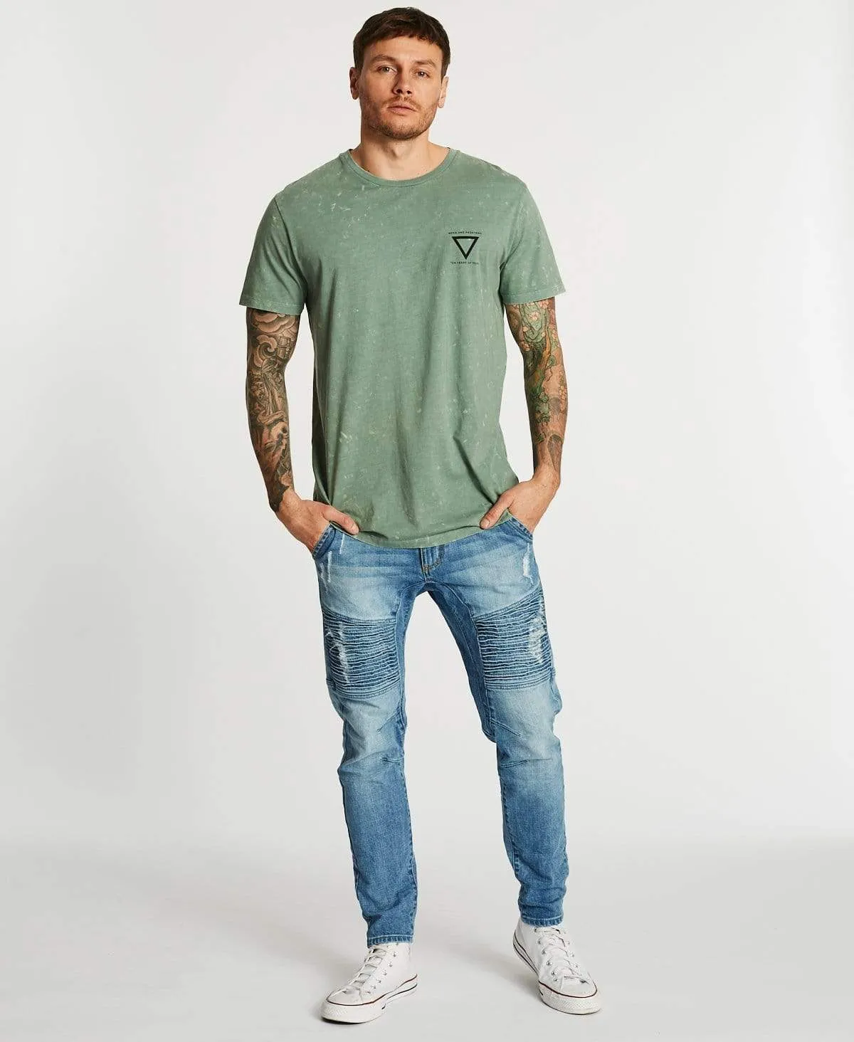 Outsider Cape Back T-Shirt Acid Teal sold by Neverland product image thumbnail 4