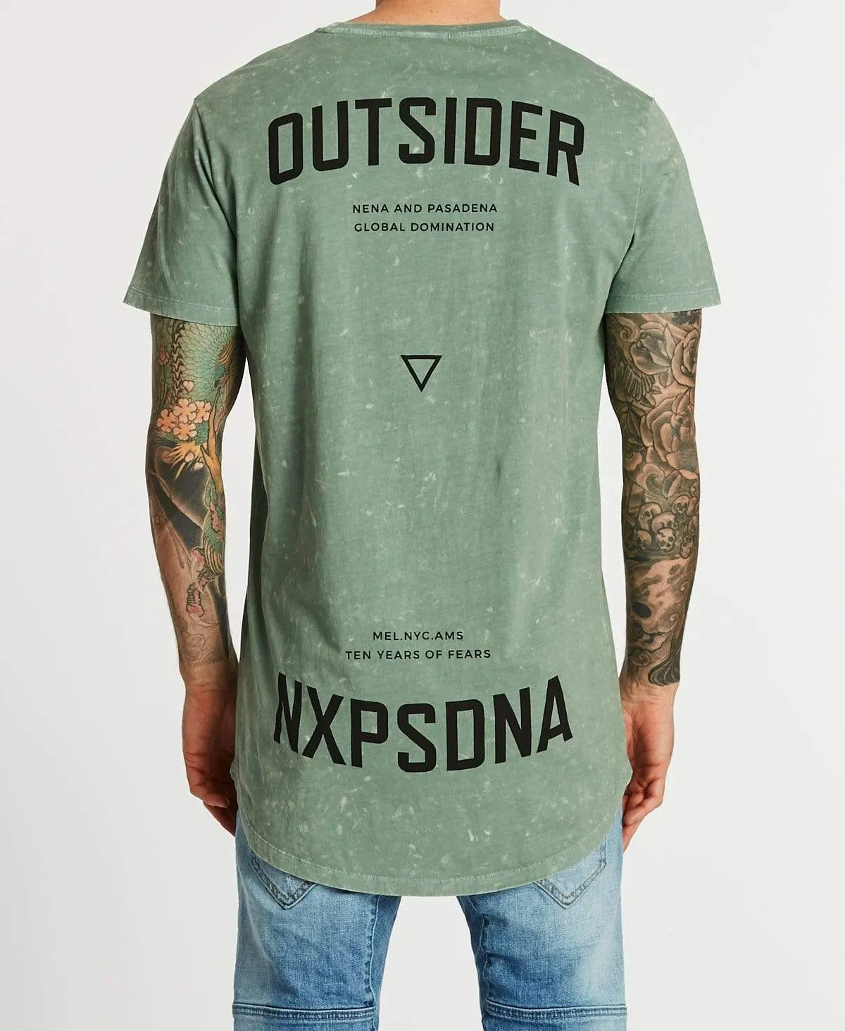 Outsider Cape Back T-Shirt Acid Teal sold by Neverland