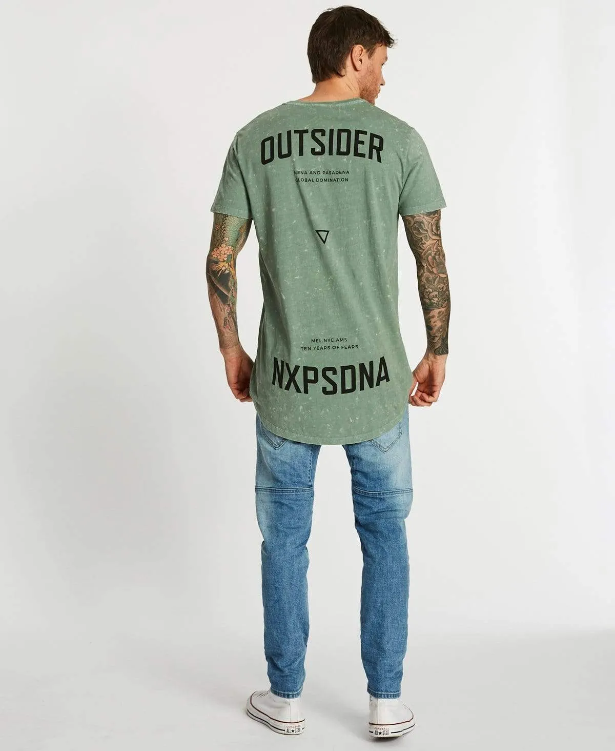 Outsider Cape Back T-Shirt Acid Teal sold by Neverland product image thumbnail 5