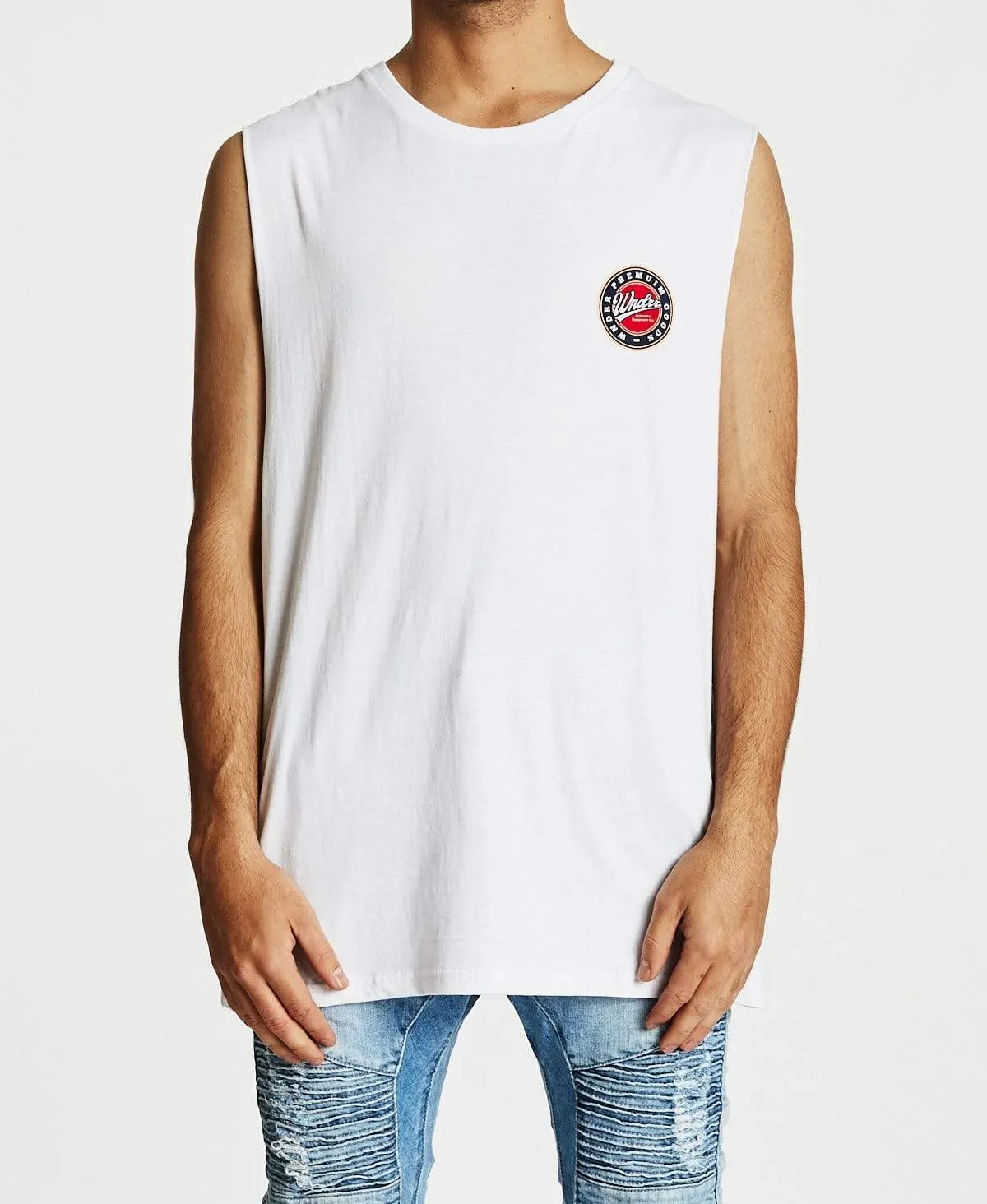 Coaster Muscle Top White sold by Neverland product image thumbnail 2