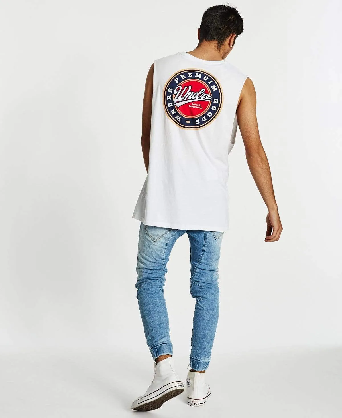 Coaster Muscle Top White sold by Neverland product image thumbnail 5