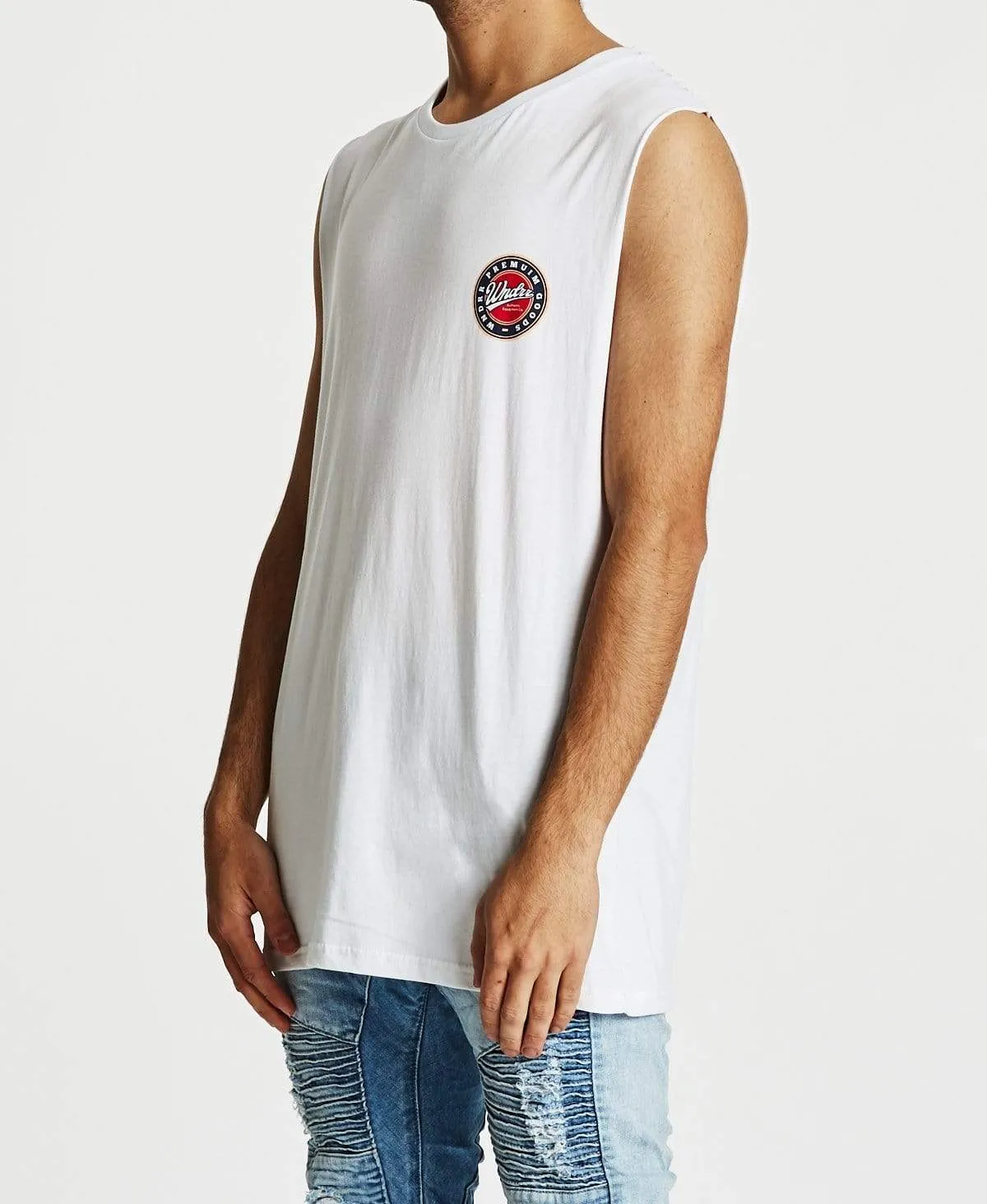 Coaster Muscle Top White sold by Neverland product image thumbnail 3