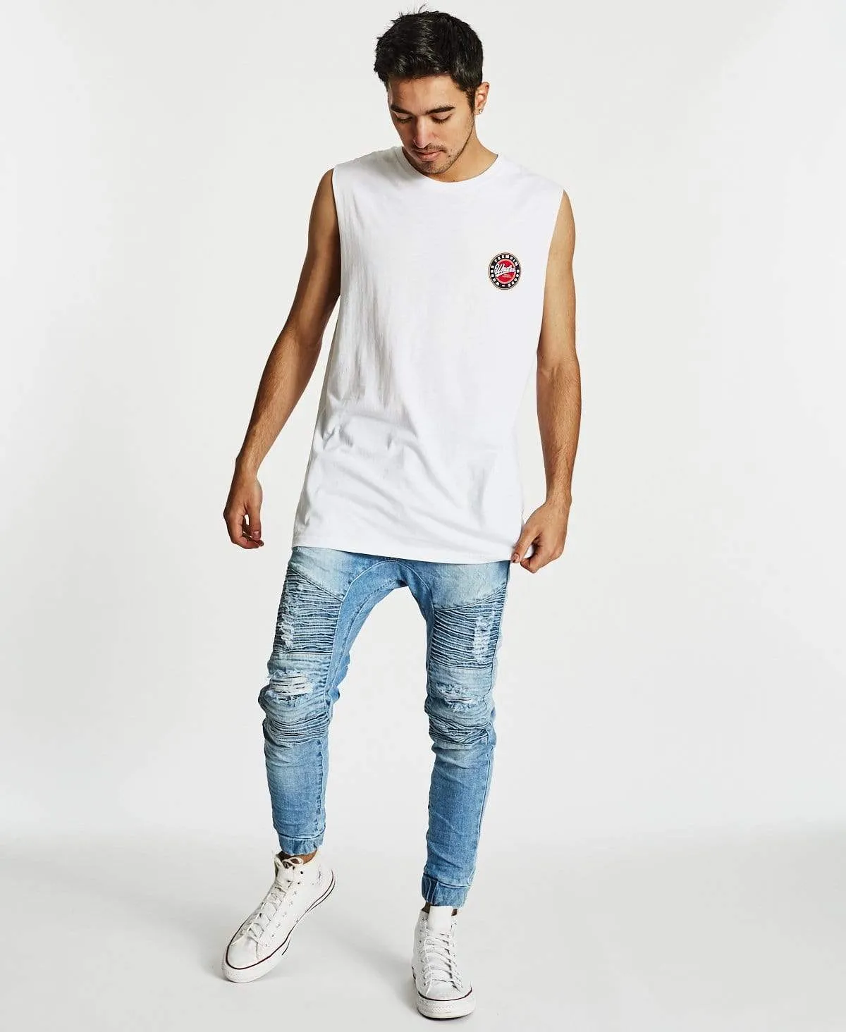 Coaster Muscle Top White sold by Neverland product image thumbnail 4