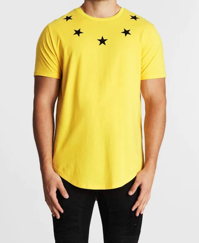 Rever Dual Curved T-Shirt Solar Yellow sold by Neverland
