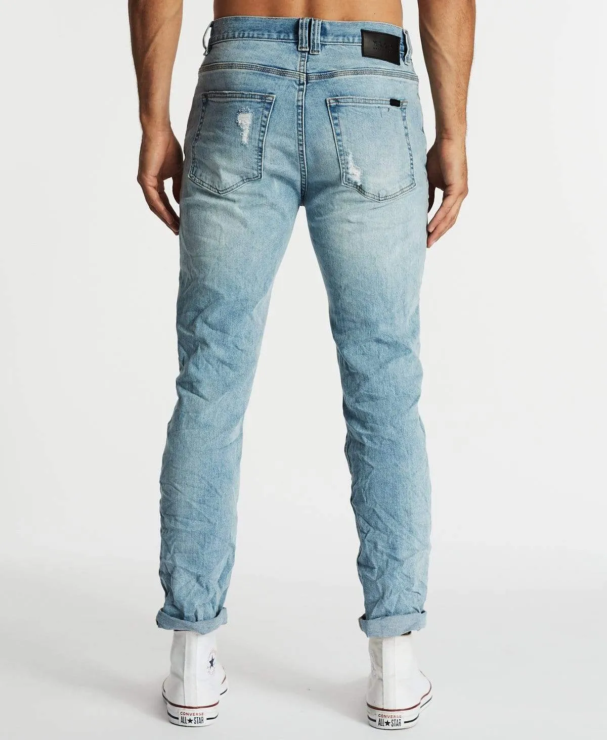 K3 Tapered Turn Up Jeans Horizon Blue sold by Neverland product image thumbnail 2