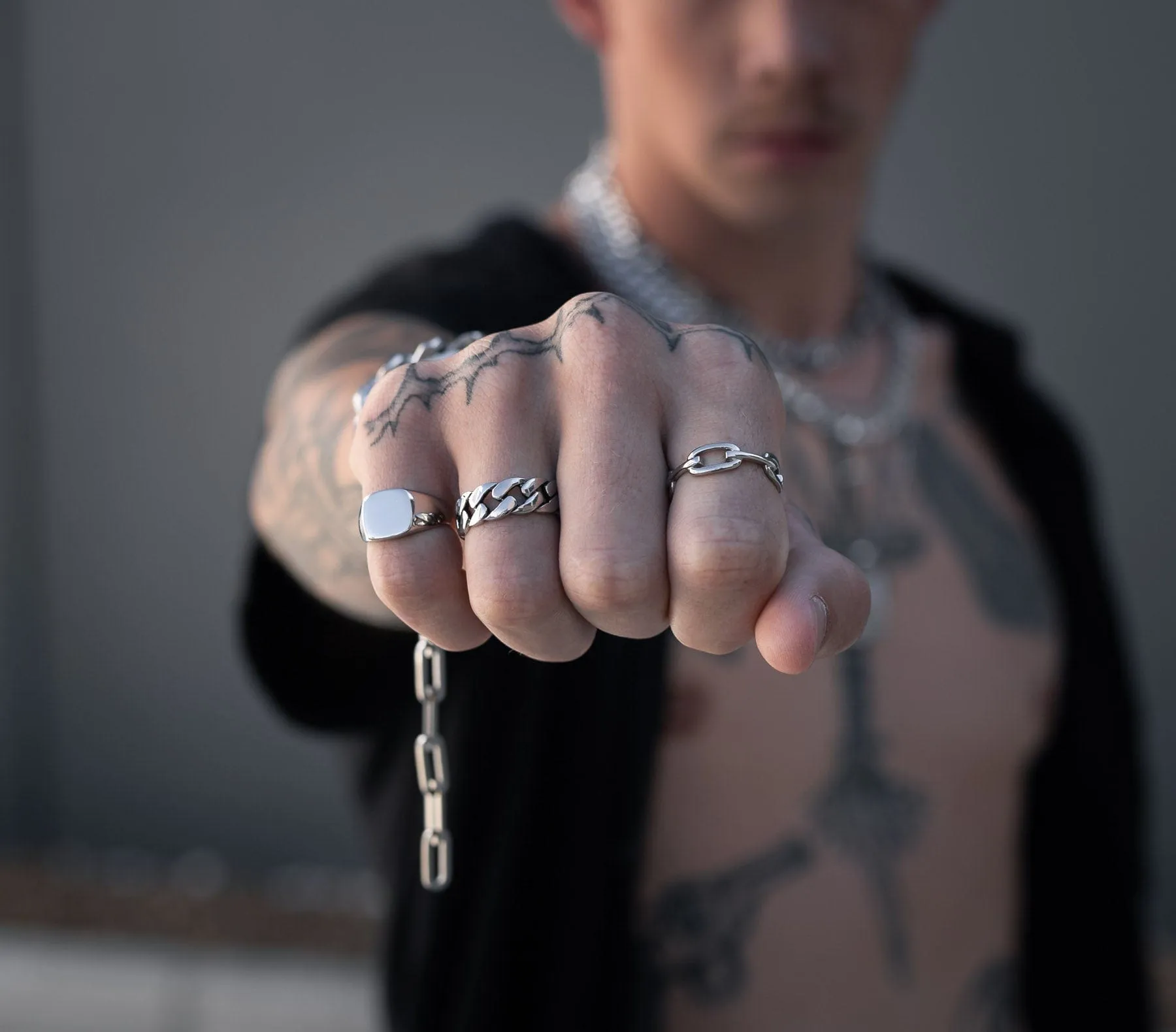 Minimal Signet Ring Silver sold by Neverland product image thumbnail 4