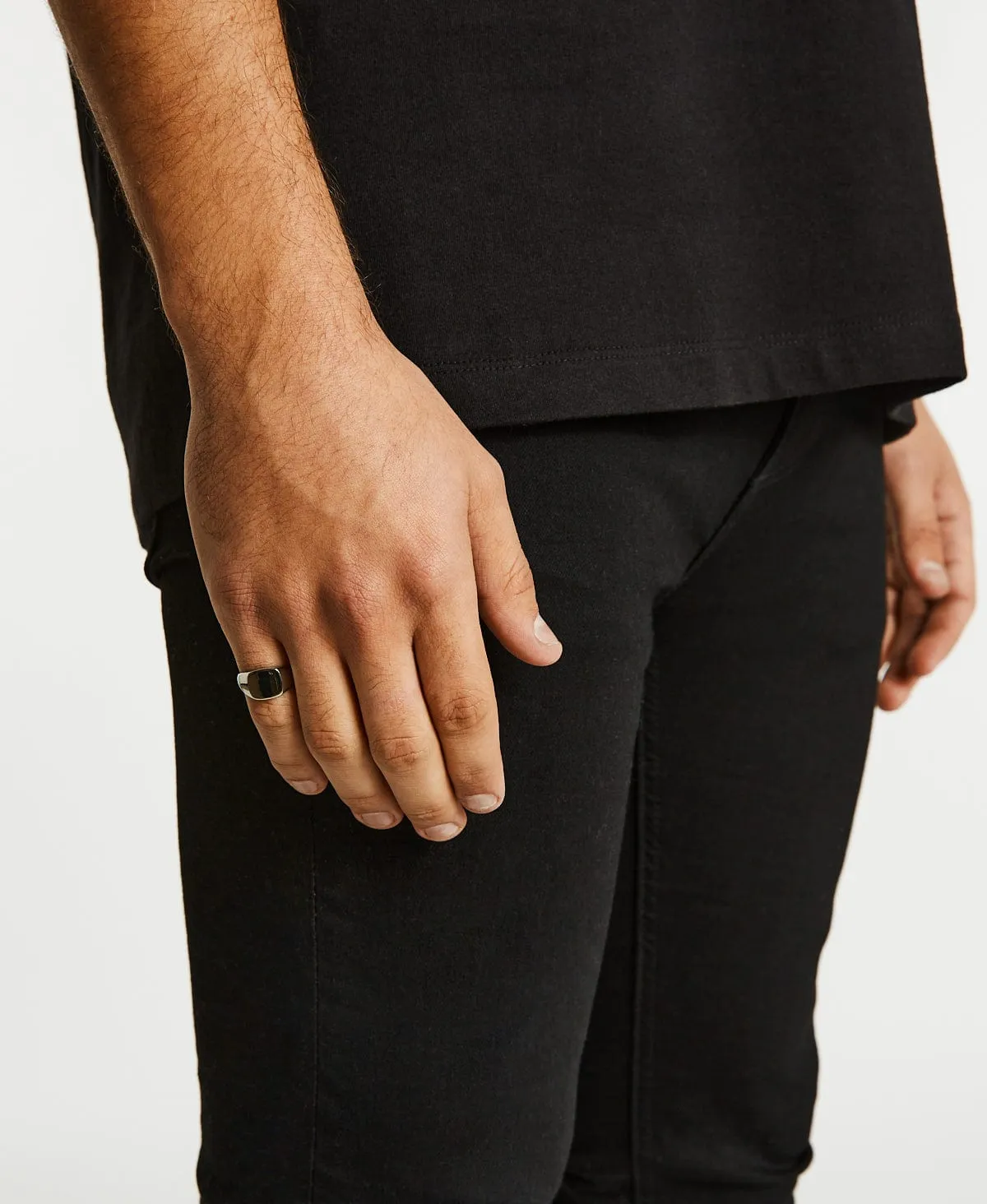 Minimal Signet Ring Silver sold by Neverland product image thumbnail 2