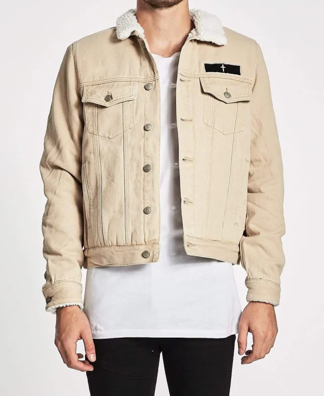 Desert Sherpa Trucker Jacket Sand sold by Neverland