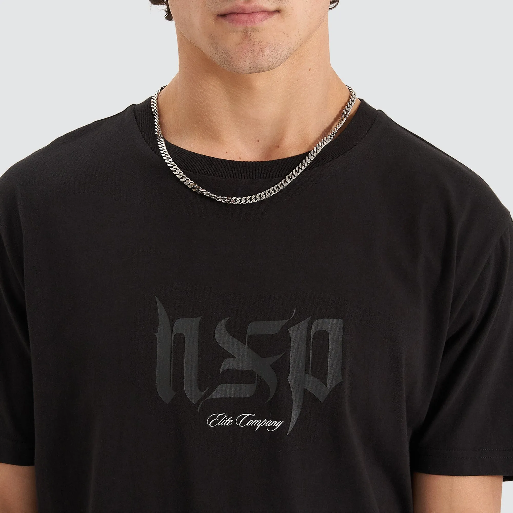 Scripted Cape Back T-Shirt Jet Black sold by Neverland product image thumbnail 3