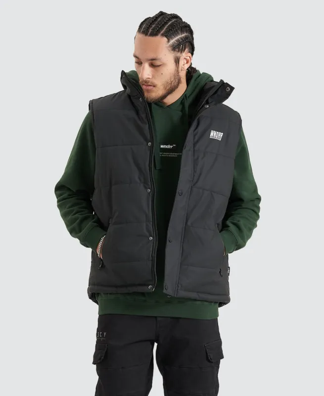 Italic Puffer Vest Black sold by Neverland