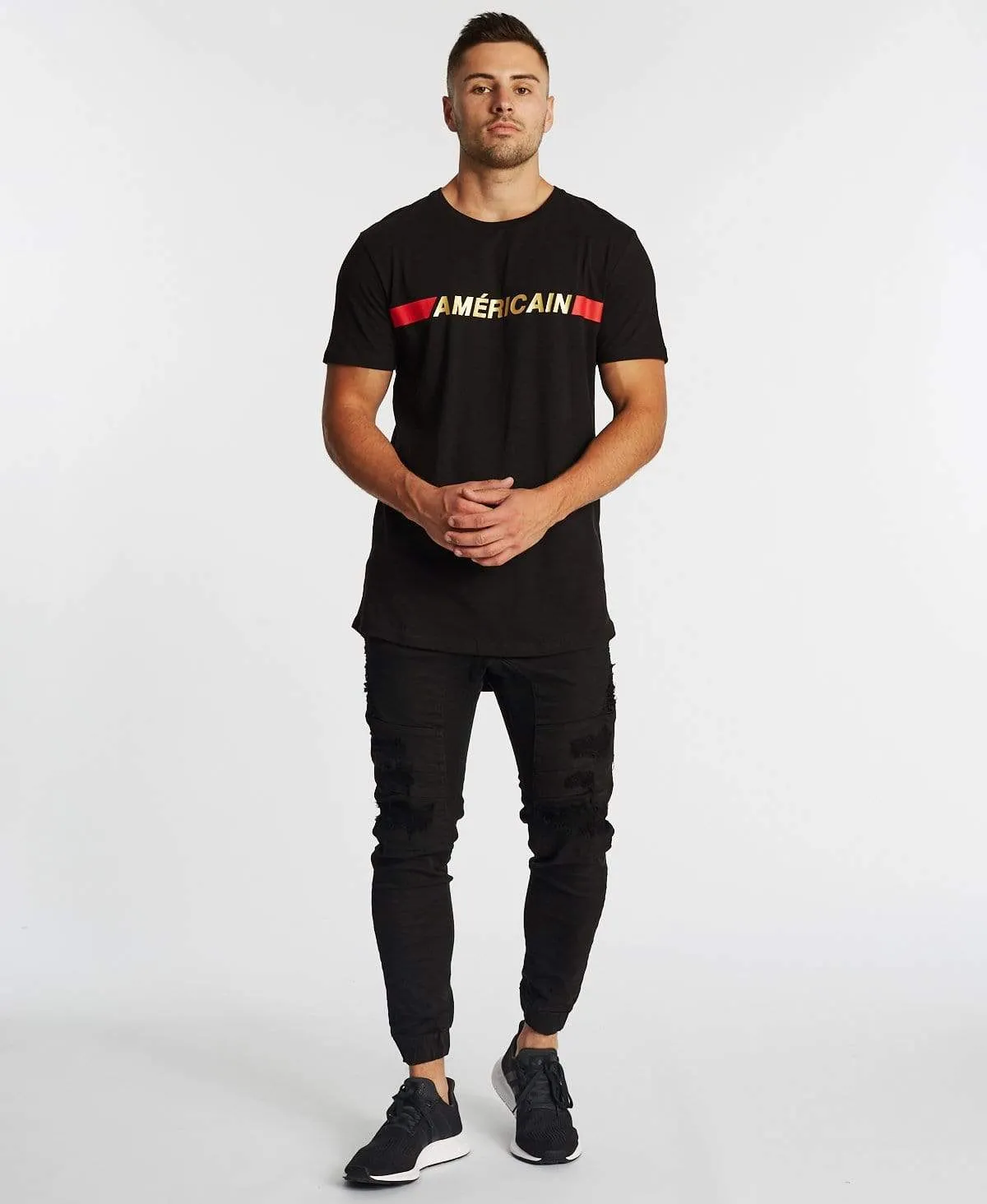 General Dual Curved T-Shirt Jet Black sold by Neverland product image thumbnail 4