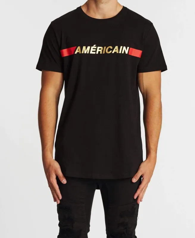 General Dual Curved T-Shirt Jet Black sold by Neverland