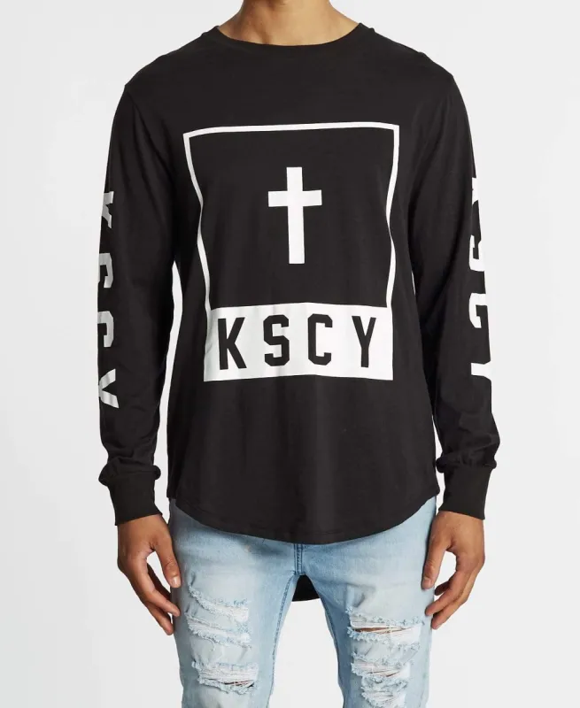 Syndrome Cape Back Long Sleeve T-Shirt Jet Black sold by Neverland