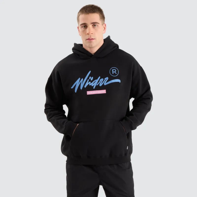 Chain Hood Sweat Black sold by Neverland