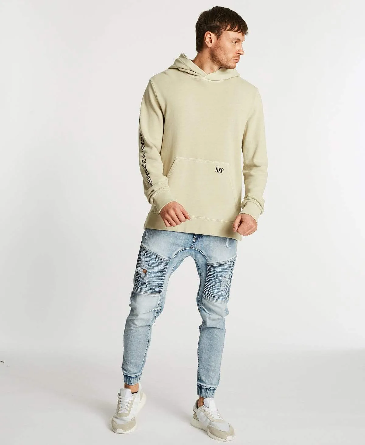 Hereditary Step Hem Hoodie Pigment Sand sold by Neverland product image thumbnail 5
