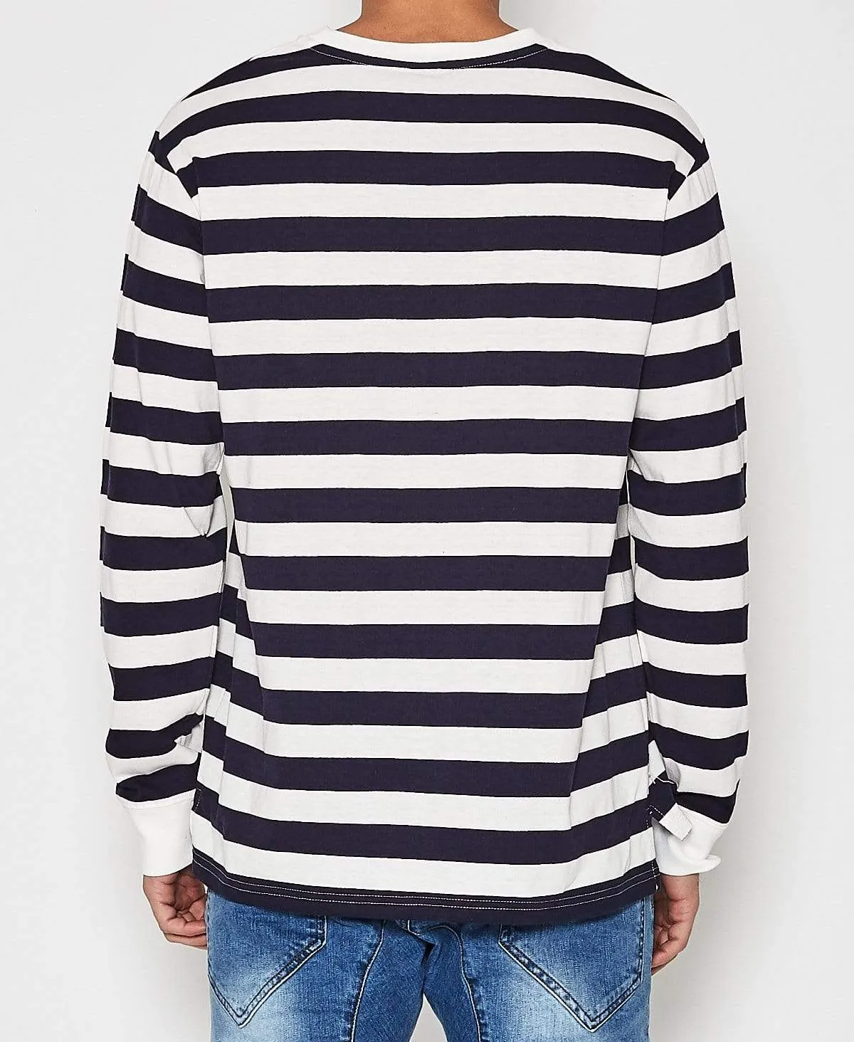 Limited Long Sleeve T-Shirt Navy Stripe sold by Neverland product image thumbnail 2
