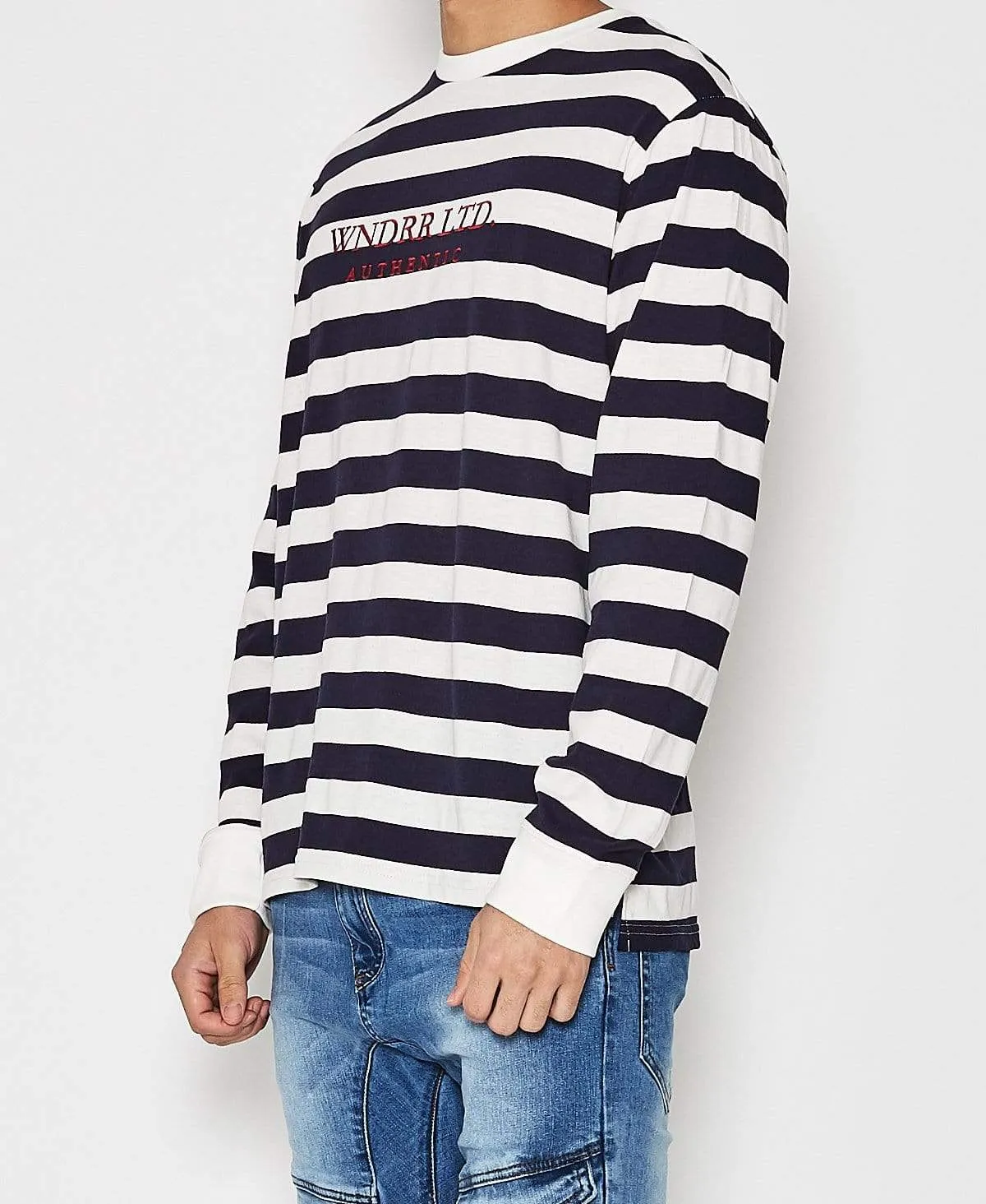 Limited Long Sleeve T-Shirt Navy Stripe sold by Neverland product image thumbnail 3