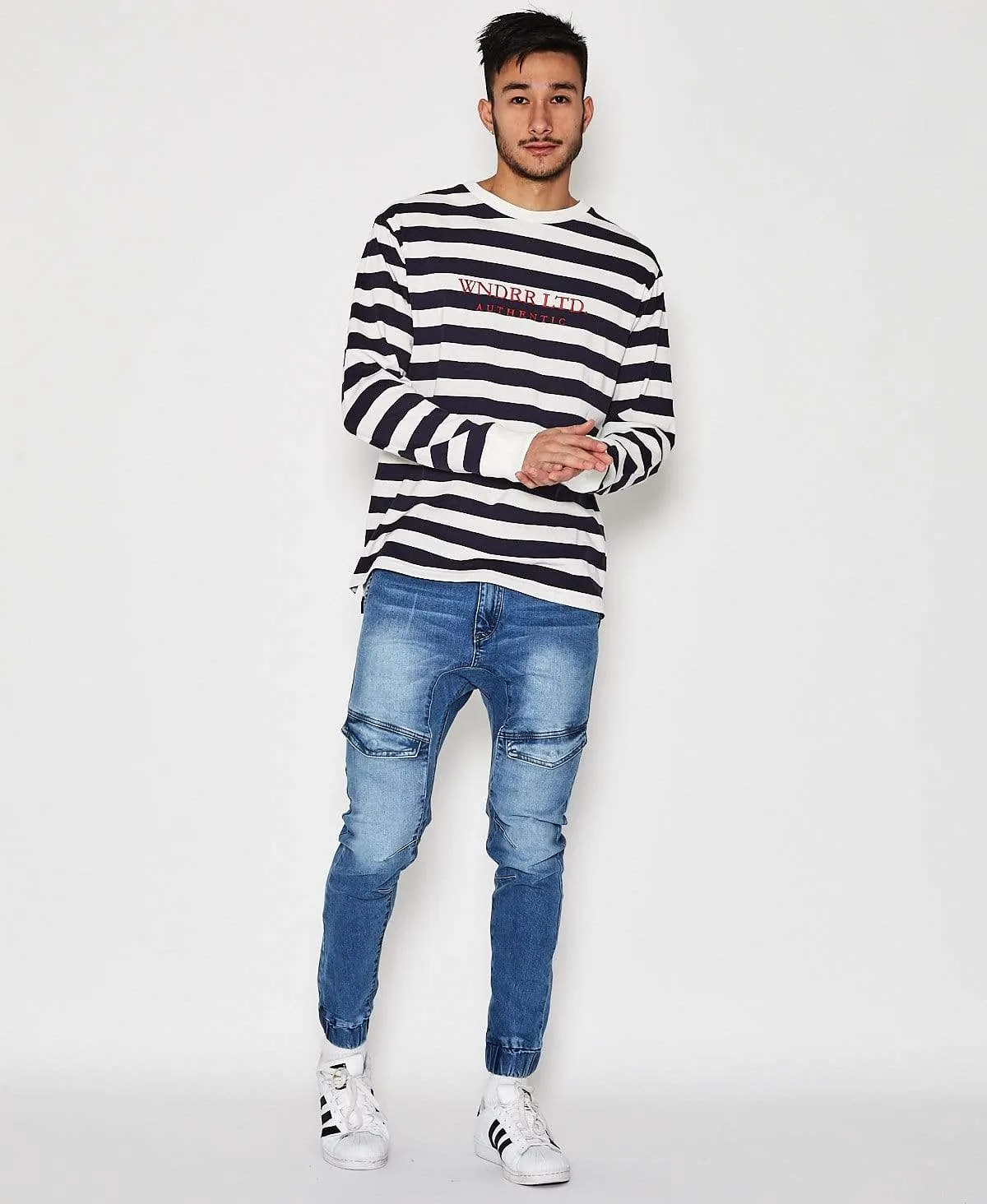 Limited Long Sleeve T-Shirt Navy Stripe sold by Neverland product image thumbnail 4