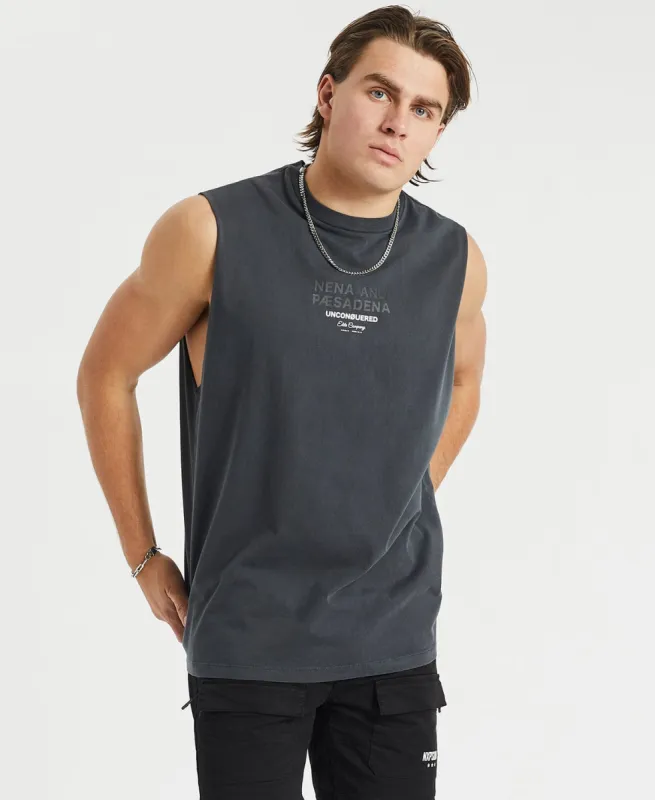 Echo Heavy Relaxed Muscle Tee Pigment Black sold by Neverland
