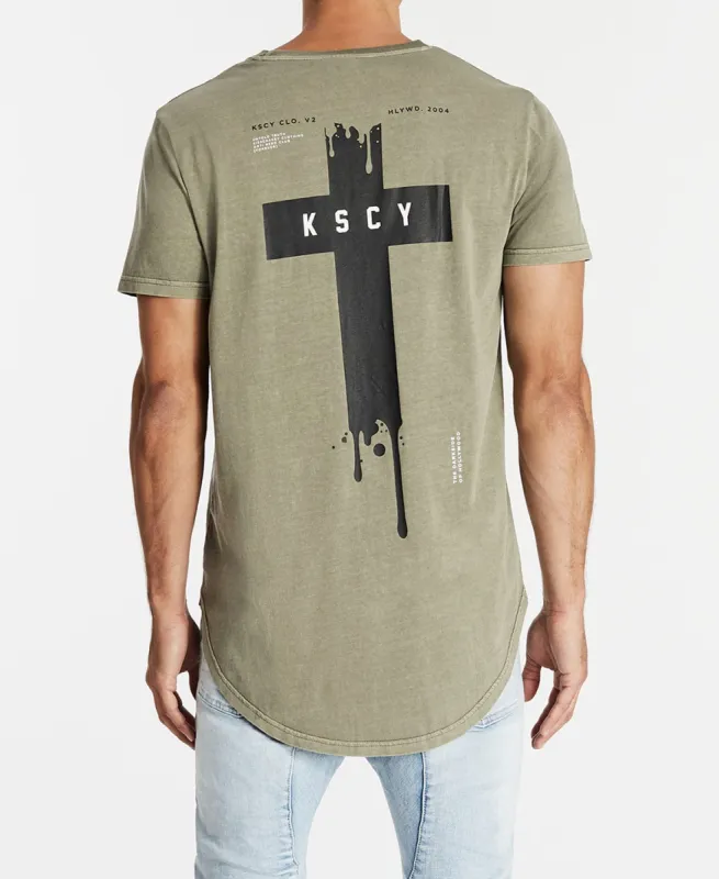 Untold Truth Dual Curved Tee Pigment Khaki sold by Neverland