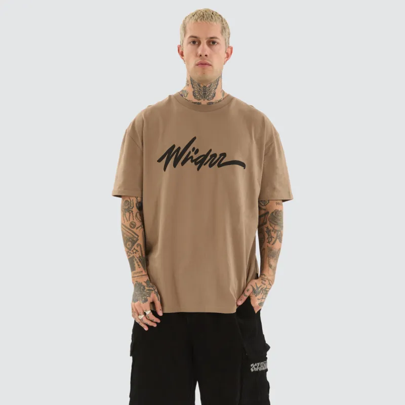 Apollo Box Fit Tee Taupe sold by Neverland