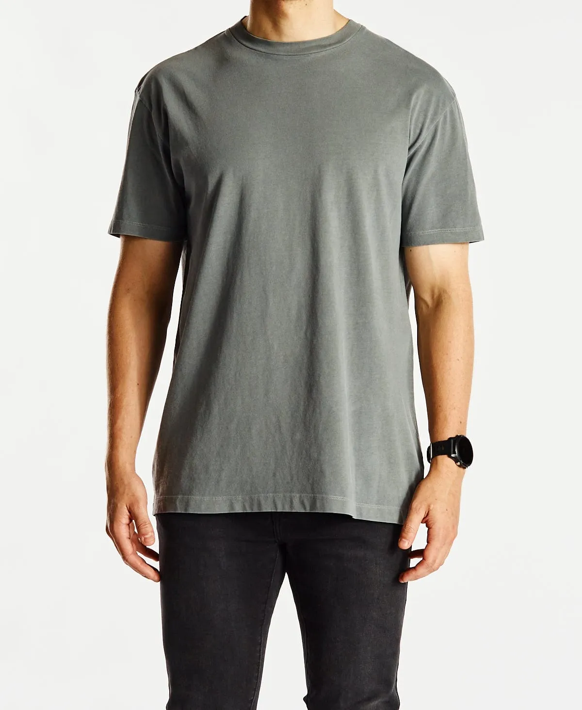 Lincoln Relaxed T-Shirt Pigment Steel Grey sold by Neverland
