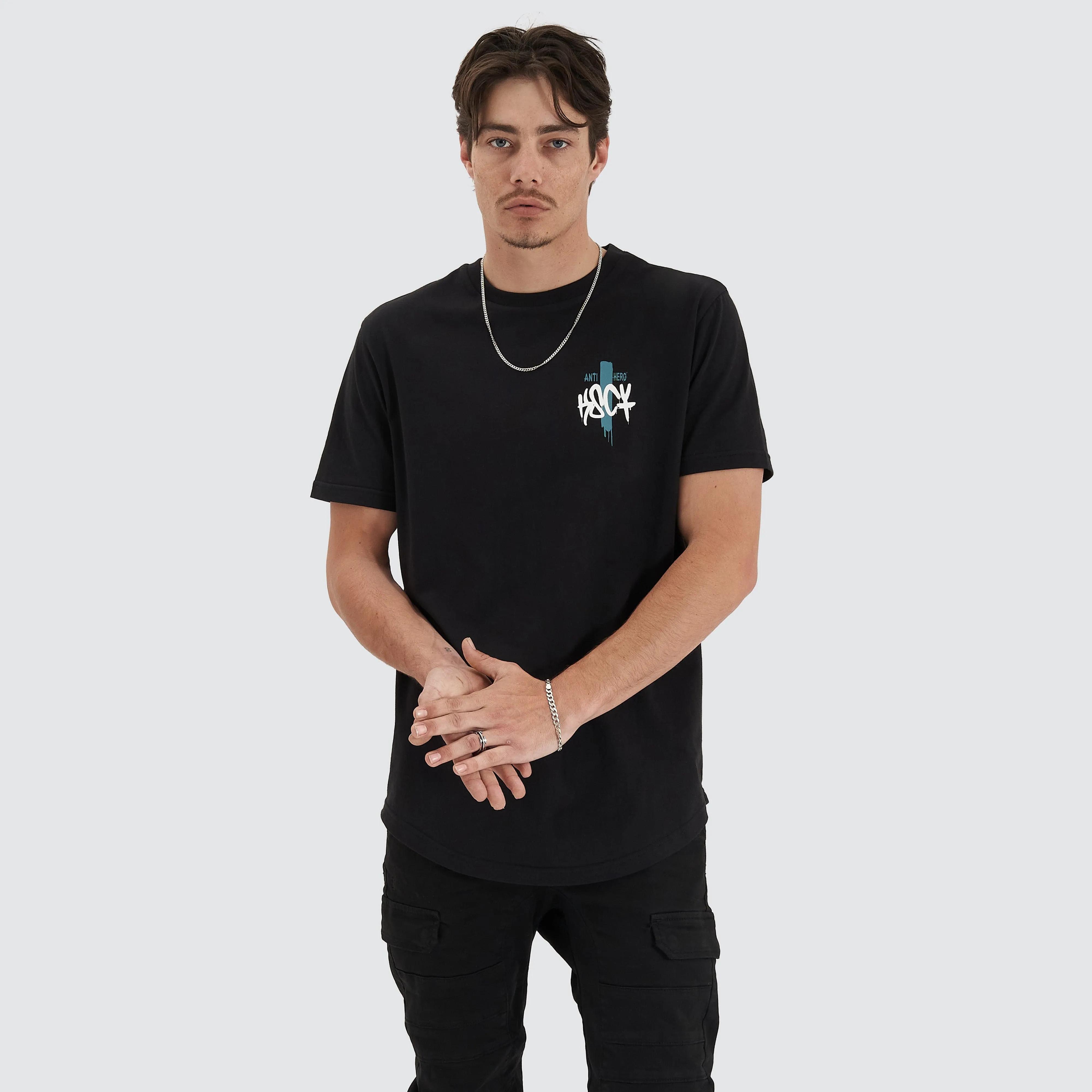 Faded Echo Dual Curved Tee Jet Black sold by Neverland product image thumbnail 2