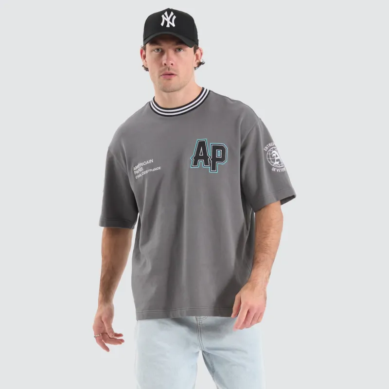 Arathorn Oversized Loopback Tee Charcoal sold by Neverland