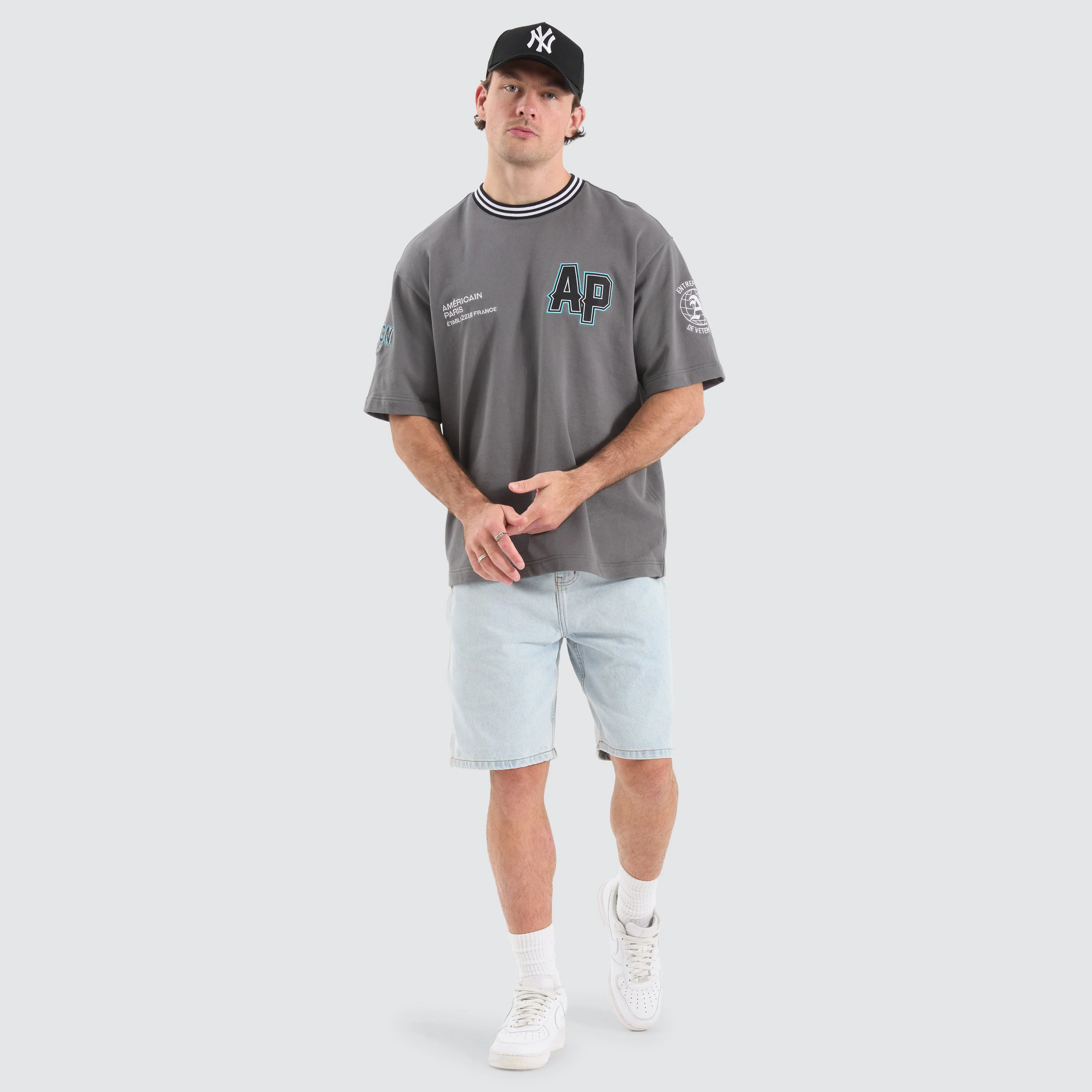 Arathorn Oversized Loopback Tee Charcoal sold by Neverland product image thumbnail 5