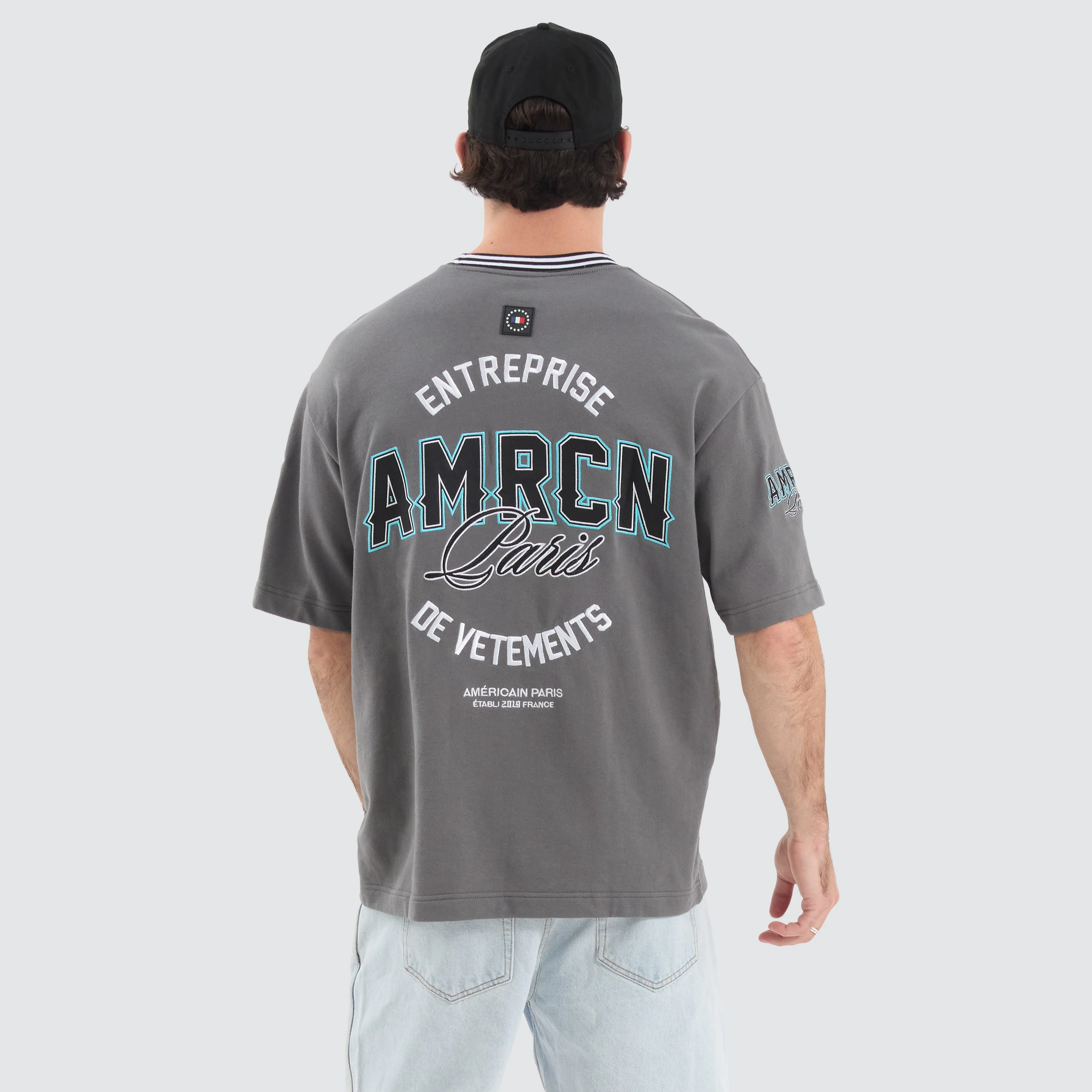 Arathorn Oversized Loopback Tee Charcoal sold by Neverland product image thumbnail 2